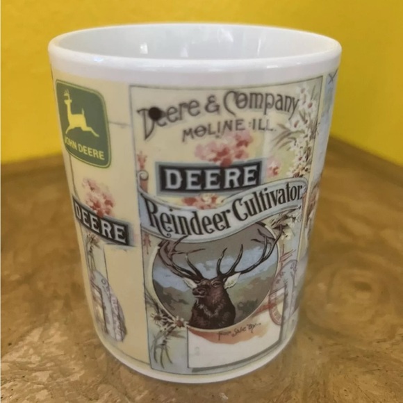 John Deere Set Of 2 Coffee Cup Mug Retro Collectible Memorabilia Farm Tractor - Picture 10 of 12